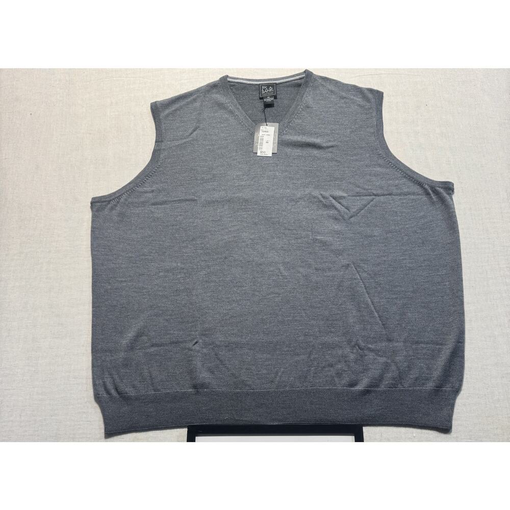 JOS. A. BANK Traveler‎ Merino Wool Sweater Men's Sz 3XB Gray Brand New